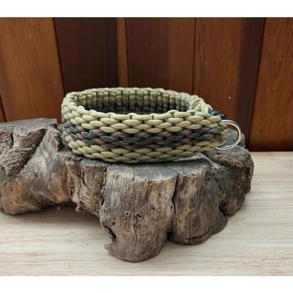 Fits 16 in. Neck Size, Quick Release Paracord Dog Collar